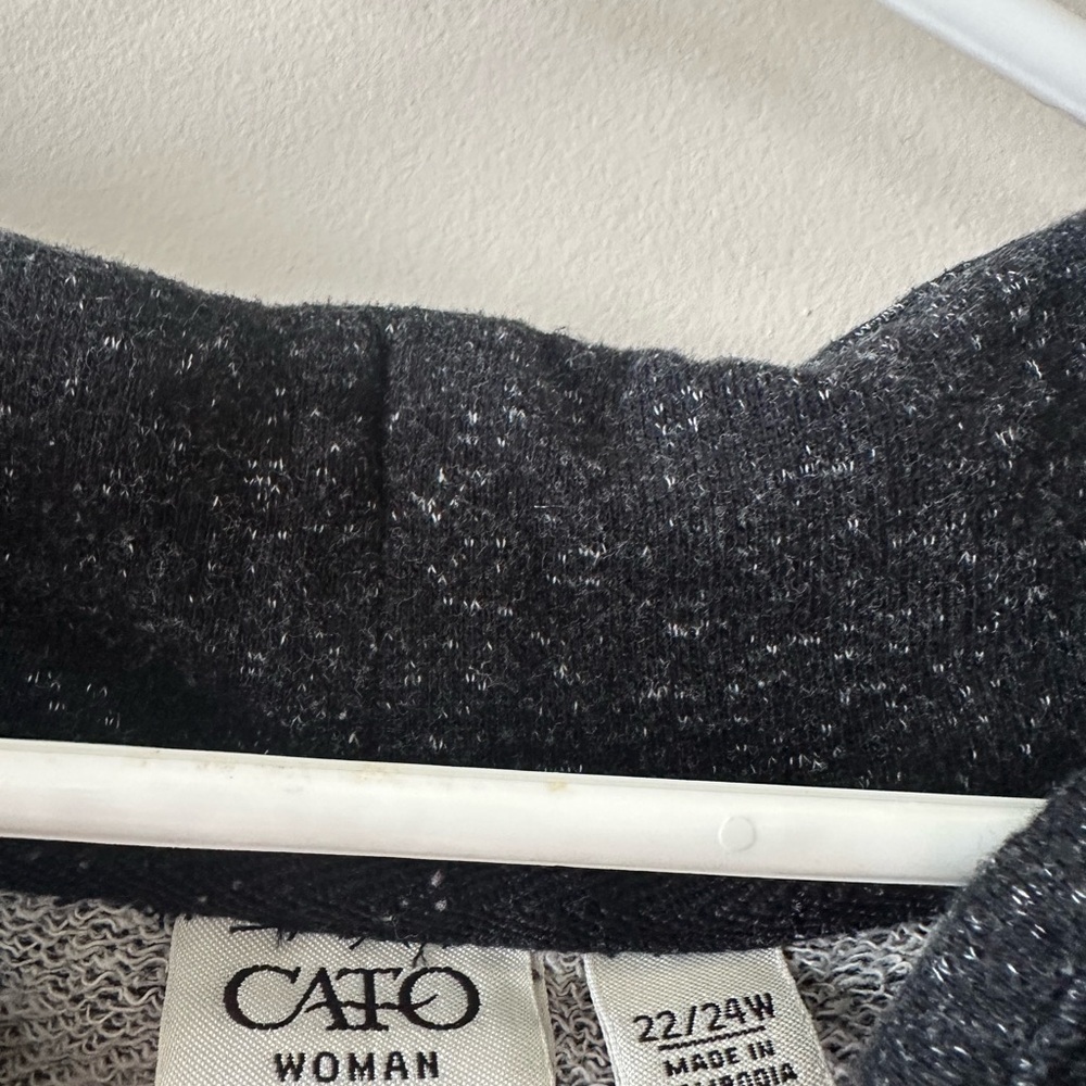 Women’s Cato cowl neck drawstring neck grey pullover sweater 22/24W - Picture 2 of 3